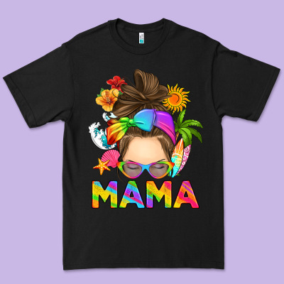 Messy Bun Mama Summer Premium Tee Designed By Ranaportraitstore