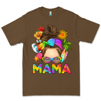 Cacao messy bun mama summer Premium Tee - RanaPortraitStore