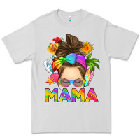 Dove Grey messy bun mama summer Premium Tee - RanaPortraitStore