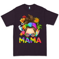 Plum messy bun mama summer Premium Tee - RanaPortraitStore