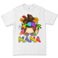 White messy bun mama summer Premium Tee - RanaPortraitStore