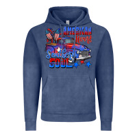Vintage Denim American heart southern soul truck 4th of july Vintage Hoodie - CowGirlArtShop