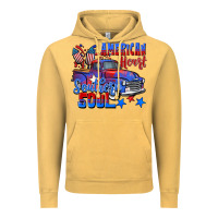Vintage Mustard American heart southern soul truck 4th of july Vintage Hoodie - CowGirlArtShop