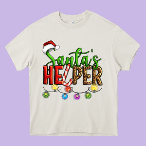 Santa's Helper Christmas Heavy Core Tee Designed By Artiststas