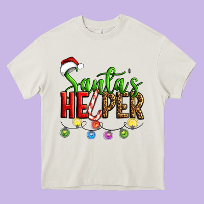 Santa's Helper Christmas Heavy Core Tee Designed By Artiststas