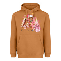 Meerkat reindeer pink christmas Heavyweight Hoodie - MaliasSmallBusiness