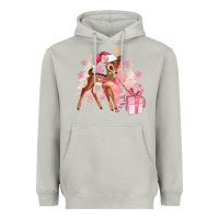Moon Dust reindeer pink christmas Heavyweight Hoodie - MaliasSmallBusiness