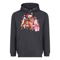 Smoke reindeer pink christmas Heavyweight Hoodie - MaliasSmallBusiness