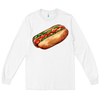 White American hot dog Long Sleeve Tee - AdoDesignShop
