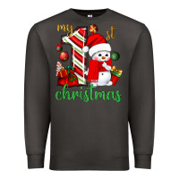 Smoke my 1 st christmas with cute snowman bbs Premium Sweatshirt - BundleAndBundleShop