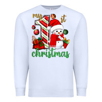 White my 1 st christmas with cute snowman bbs Premium Sweatshirt - BundleAndBundleShop
