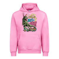 Fuchsia Pink Happy Easter Day T-Rex Urban Hoodie - HowdyJamesFarm