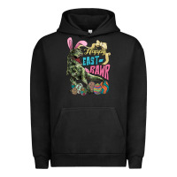 Pigment Black Happy Easter Day T-Rex Urban Hoodie - HowdyJamesFarm