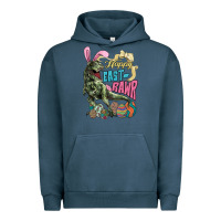 Pigment Midnight Navy Happy Easter Day T-Rex Urban Hoodie - HowdyJamesFarm