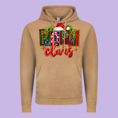 Christmas Popi Claus Vintage Hoodie Designed By Fadigitalartstudio