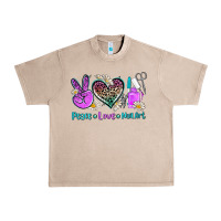 French Oak peace love nail art Urban Heavy Tee - AdoDesignShop