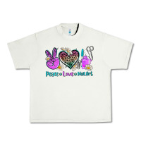 Pistachio peace love nail art Urban Heavy Tee - AdoDesignShop