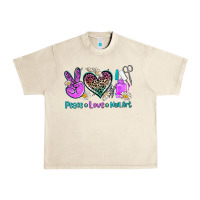 Sandshell peace love nail art Urban Heavy Tee - AdoDesignShop