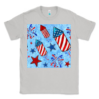 Moon Dust 4th of july firecracker and star seamless  pattern Classic Tee - BundleAndBundleShop