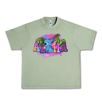 Oil Green aloha stitch Urban Heavy Tee - AdoDesignShop