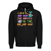 Black i said a hip hop Zipper Hoodie - MaliasSmallBusiness
