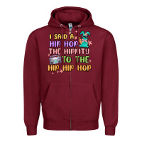 Burgundy i said a hip hop Zipper Hoodie - MaliasSmallBusiness
