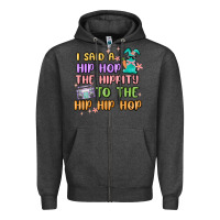 Charcoal Heather i said a hip hop Zipper Hoodie - MaliasSmallBusiness