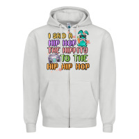 Dove Grey i said a hip hop Zipper Hoodie - MaliasSmallBusiness