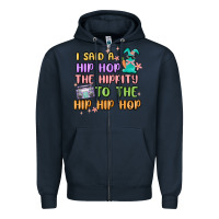 Navy i said a hip hop Zipper Hoodie - MaliasSmallBusiness
