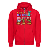 Red i said a hip hop Zipper Hoodie - MaliasSmallBusiness