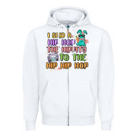 White i said a hip hop Zipper Hoodie - MaliasSmallBusiness