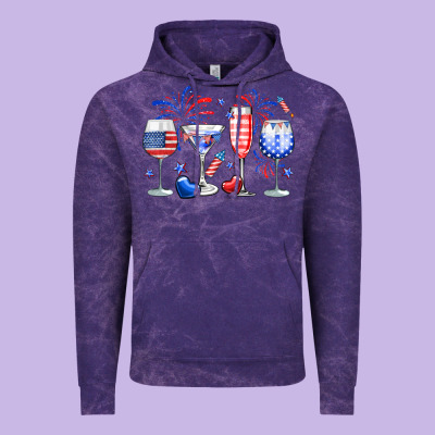 4th Of July Wine Glasses Vintage Hoodie Designed By Neo Western