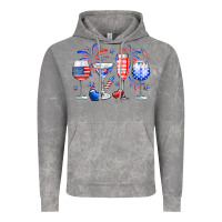 Cloud Rock 4th of July wine glasses Vintage Hoodie - Neo Western