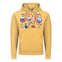 Vintage Mustard 4th of July wine glasses Vintage Hoodie - Neo Western