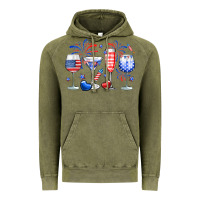 Vintage Olive 4th of July wine glasses Vintage Hoodie - Neo Western
