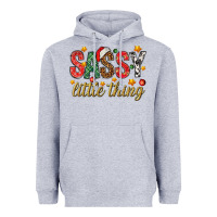Heather Grey Sassy litte thing Heavyweight Hoodie - NancyCooperArtShop