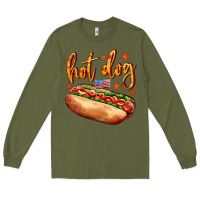 Army Green hot dog Long Sleeve Tee - AdoDesignShop