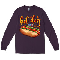 Plum hot dog Long Sleeve Tee - AdoDesignShop