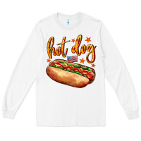 White hot dog Long Sleeve Tee - AdoDesignShop