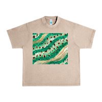 French Oak green glitter Urban Heavy Tee - JahusDesignShop
