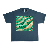 Midnight Navy green glitter Urban Heavy Tee - JahusDesignShop