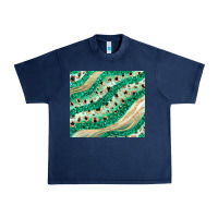 Navy green glitter Urban Heavy Tee - JahusDesignShop