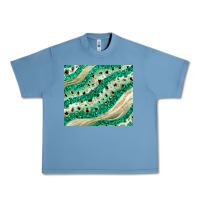 Pebble Blue green glitter Urban Heavy Tee - JahusDesignShop