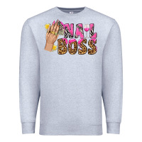 Heather Grey nail boss bbs Premium Sweatshirt - BundleAndBundleShop