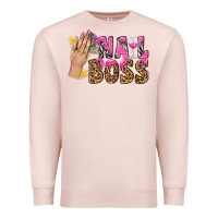 Pale Pink nail boss bbs Premium Sweatshirt - BundleAndBundleShop