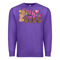 Purple nail boss bbs Premium Sweatshirt - BundleAndBundleShop
