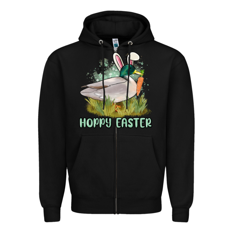 Hoppy Easter Duck Hunting Zipper Hoodie by MaliasSmallBusiness | Teevron