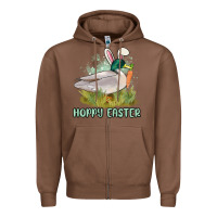 Chestnut hoppy easter duck hunting Zipper Hoodie - MaliasSmallBusiness