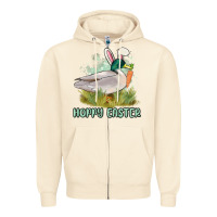 Sandshell hoppy easter duck hunting Zipper Hoodie - MaliasSmallBusiness