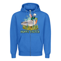 True Royal hoppy easter duck hunting Zipper Hoodie - MaliasSmallBusiness